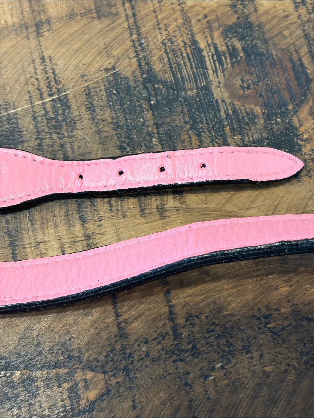 Pink Leather Collar & Leash
